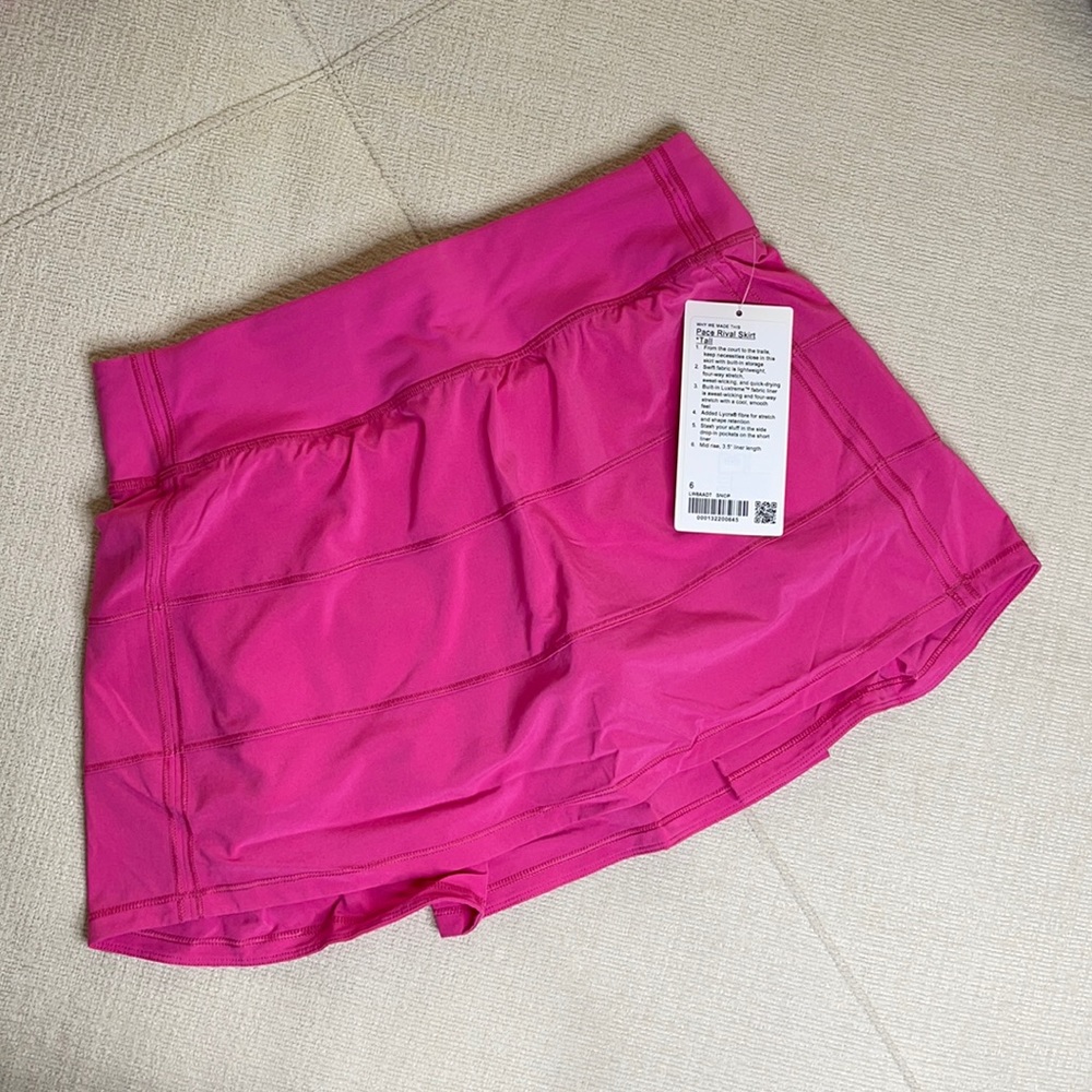 Lululemon Pace Rival Skirt *Tall 💖 Sonic Pink - Picture 2 of 12